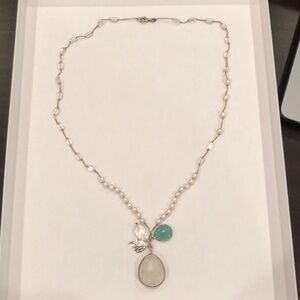 Silpada sterling silver and pearl necklace, new in packaging